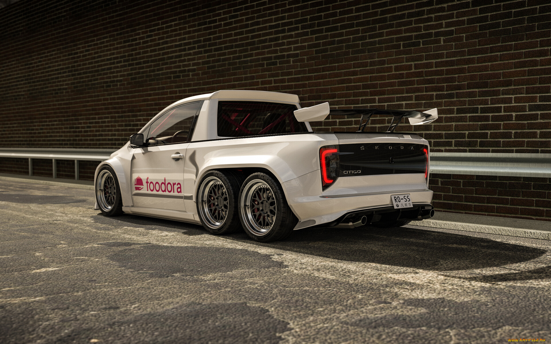 skoda citigo, , 3, skoda, citigo, 6x6, foodora, tuning, car, , 